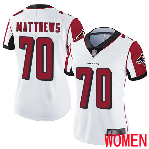 Atlanta Falcons Limited White Women Jake Matthews Road Jersey NFL Football 70 Vapor Untouchable